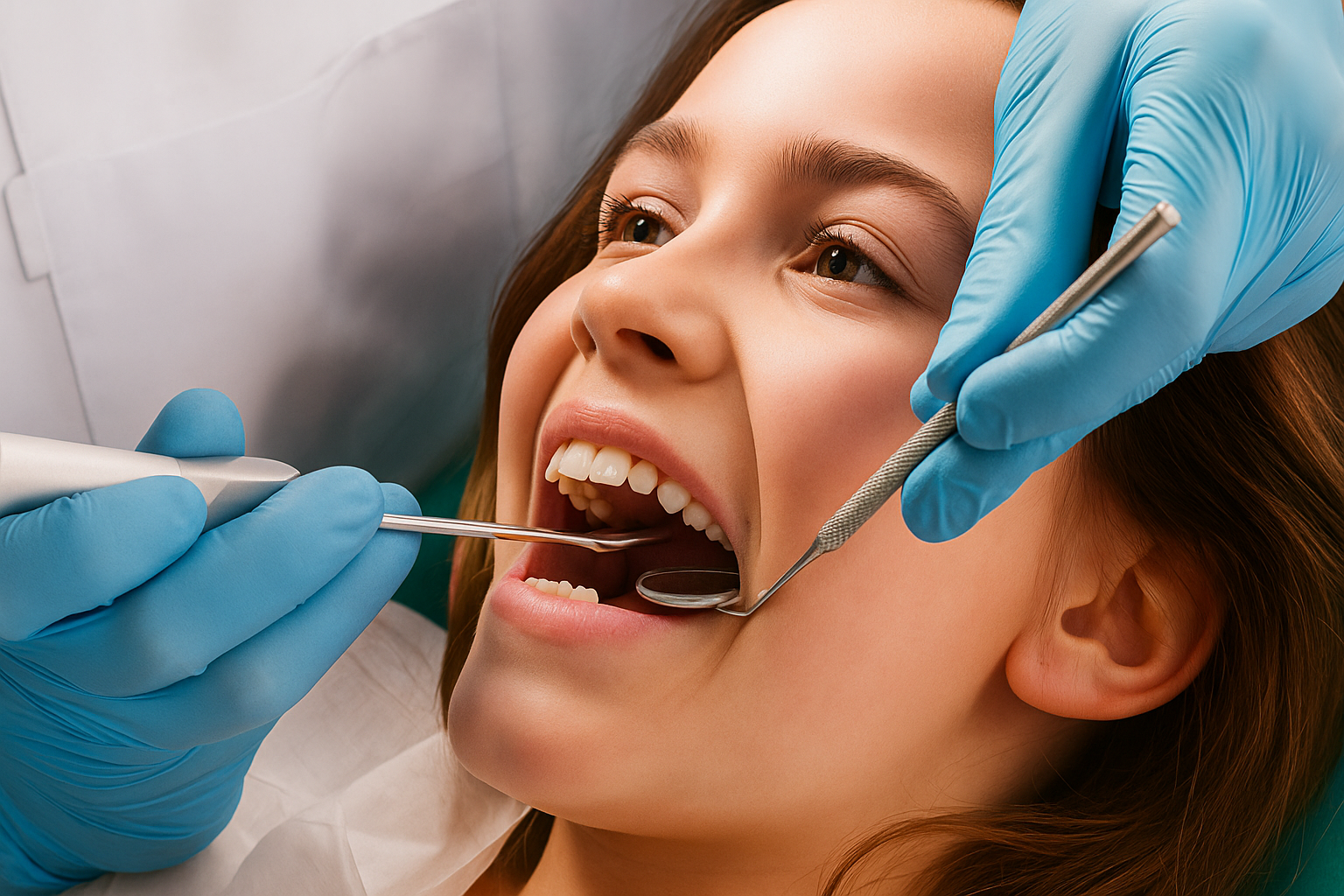 restorative dental work on girl